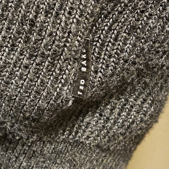 Ted Baker London Gray Stach Quarter Zip Sweater - Size 5 (XL) - Picture 9 of 13